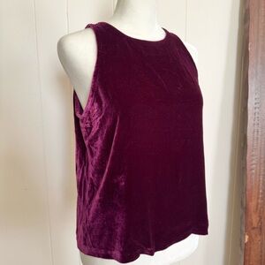 Velvet Eileen Fisher Sleeveless Top - Rich Aubergine Color | Purple size Small